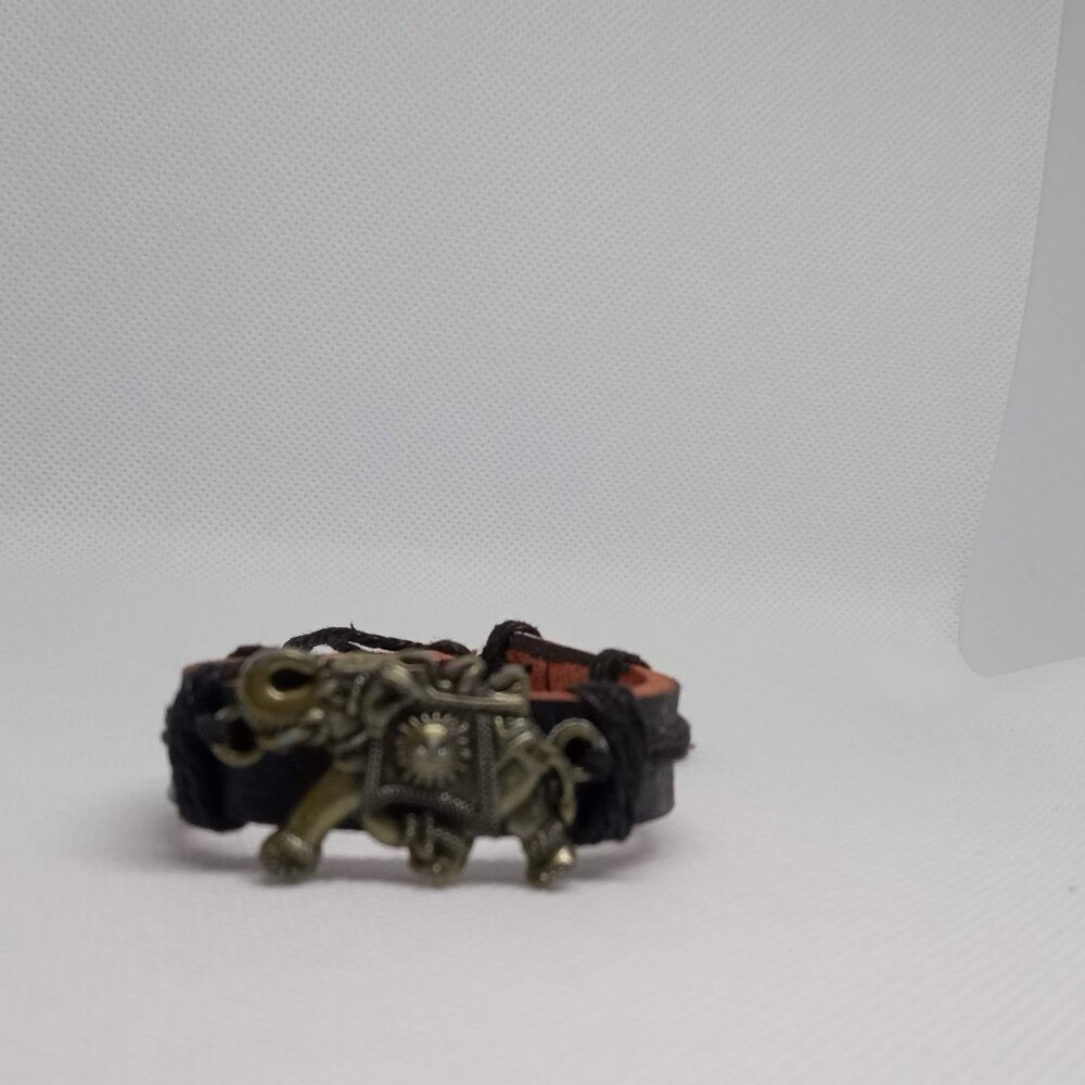 Handmade Elephant Leather Bracelet
